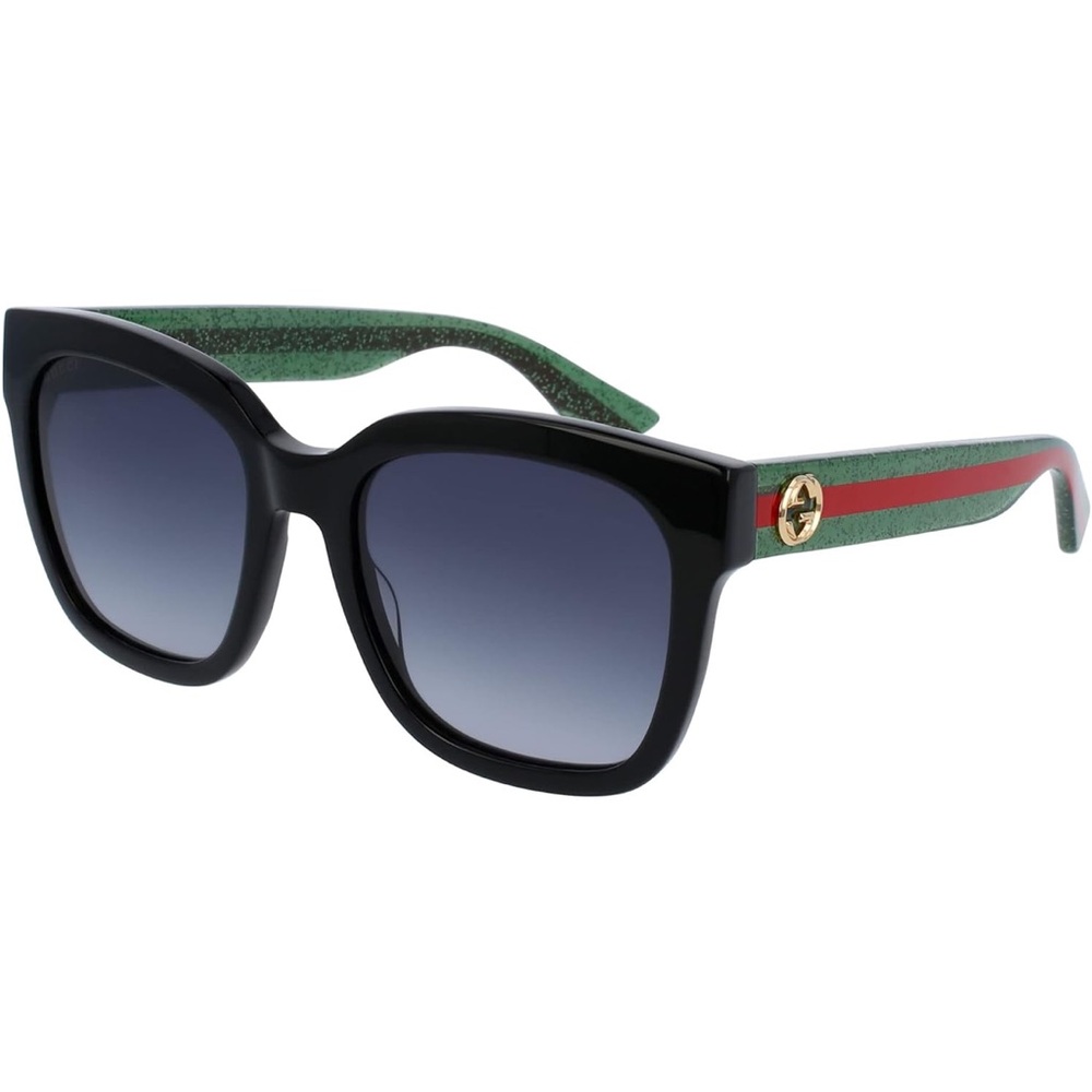 Gucci Black and Green Designer Sunglasses NEW with Tags